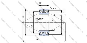 Подшипник BEAS020052-2Z/PE