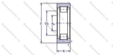Подшипник RNU211ECP