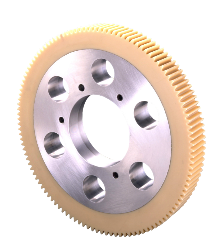 Зубчатое колесо ∅48 мм и полимерным венцом высотой 6 мм