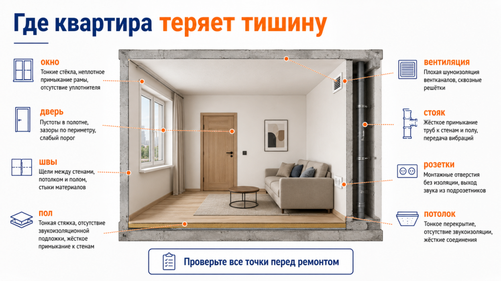 10 способов сделать квартиру тише: от простых решений до профессиональной звукоизоляции стен 8 10 способов сделать квартиру тише: от простых решений до профессиональной звукоизоляции стен | 8